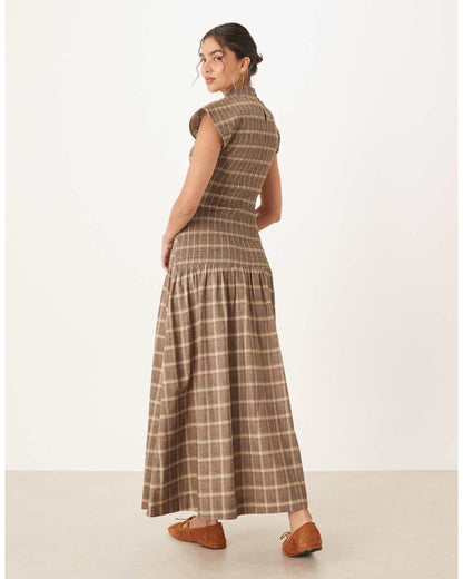 Plaid Maxi Dress