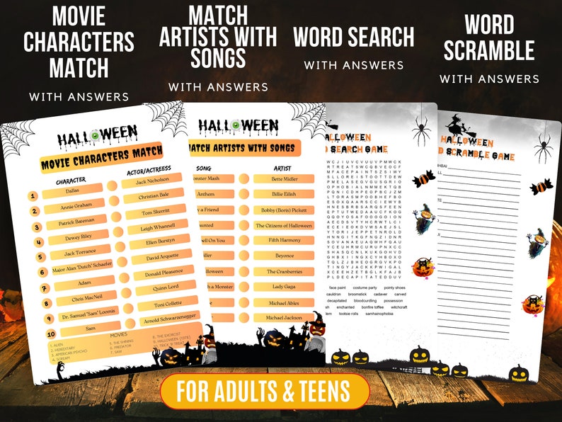 HALLOWEEN MEGA GAMES BUNDLE (PRINTABLE)