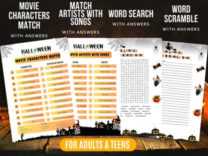 HALLOWEEN MEGA GAMES BUNDLE (PRINTABLE)